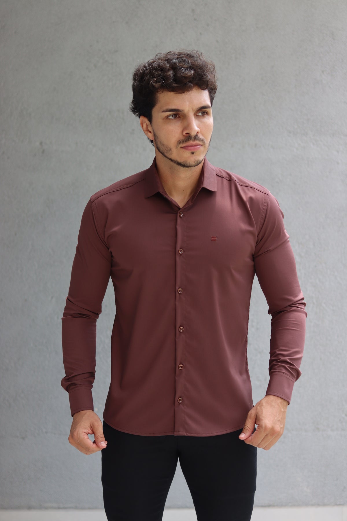 Camisa Fibra de Bambu Manga Longa Happen