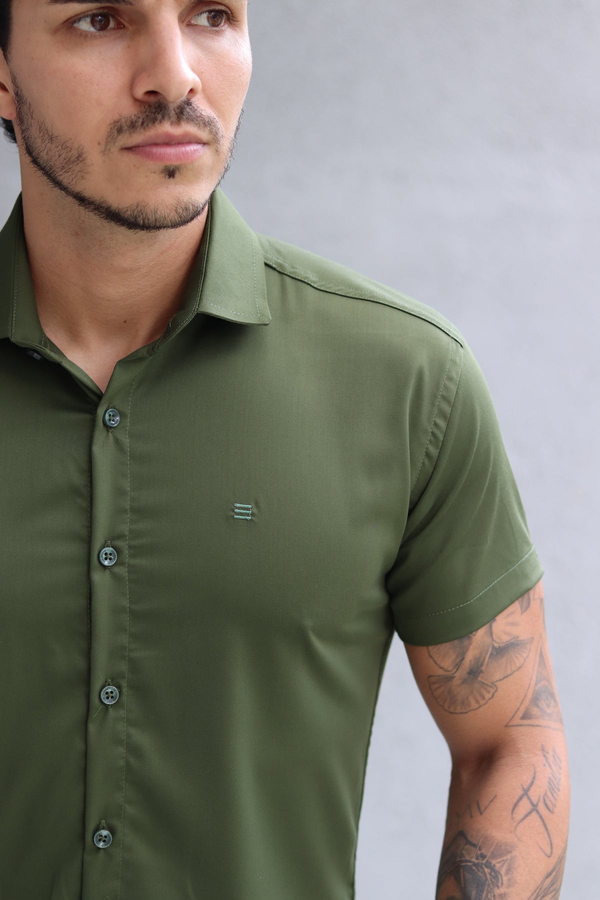 Camisa Fibra de Bambu Manga Curta Happen