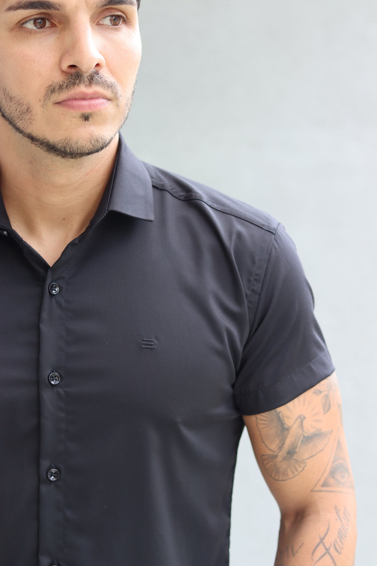 Camisa Fibra de Bambu Manga Curta Happen