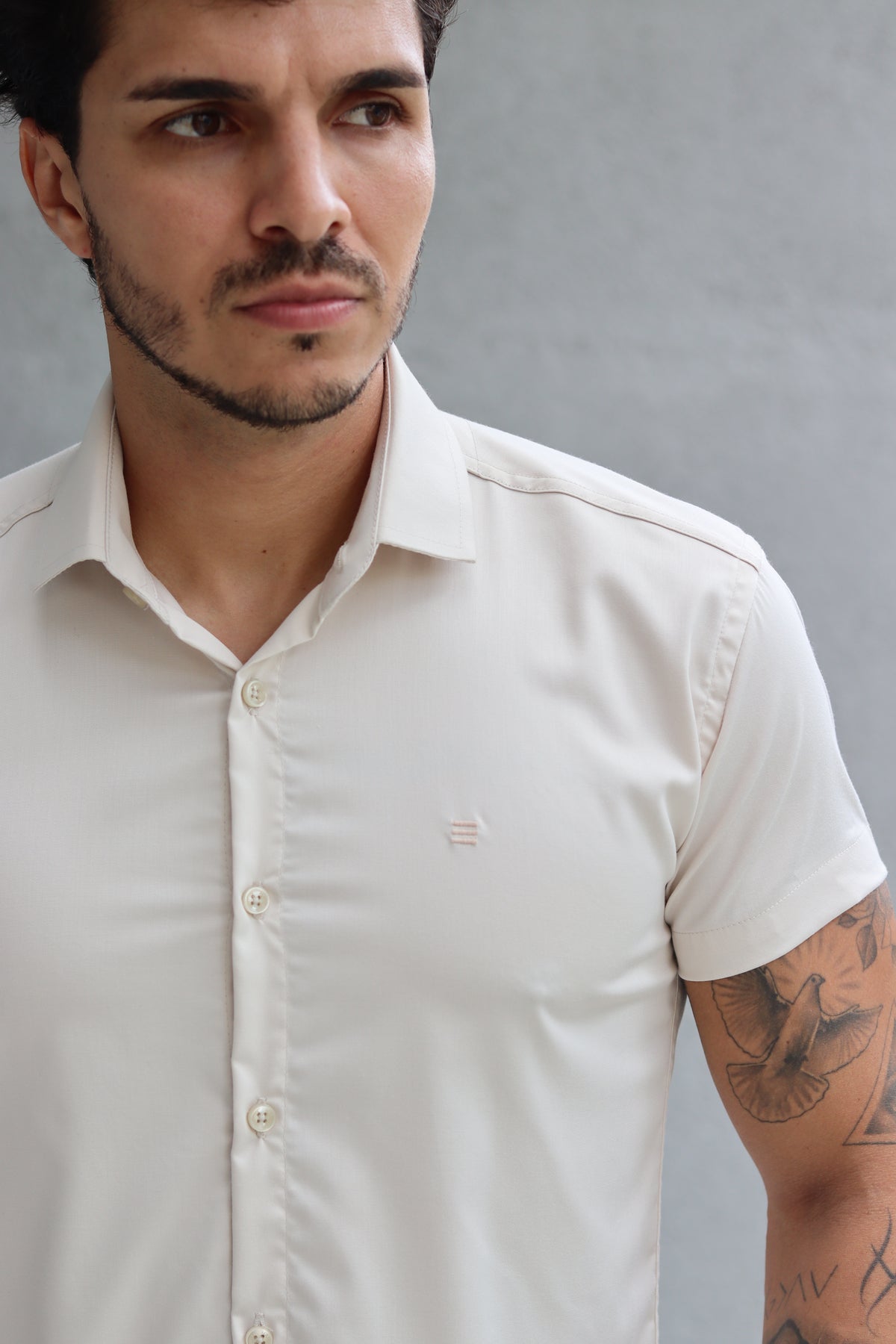 Camisa Fibra de Bambu Manga Curta Happen