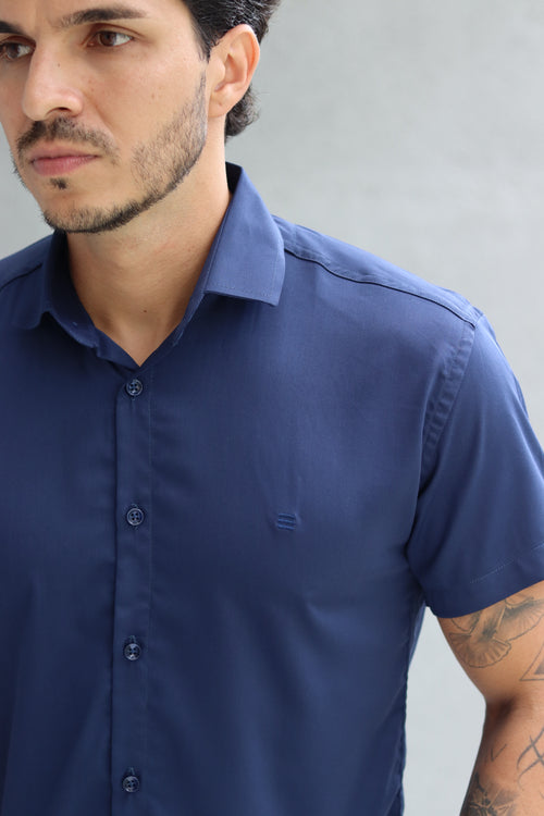 Camisa Fibra de Bambu Manga Curta Happen