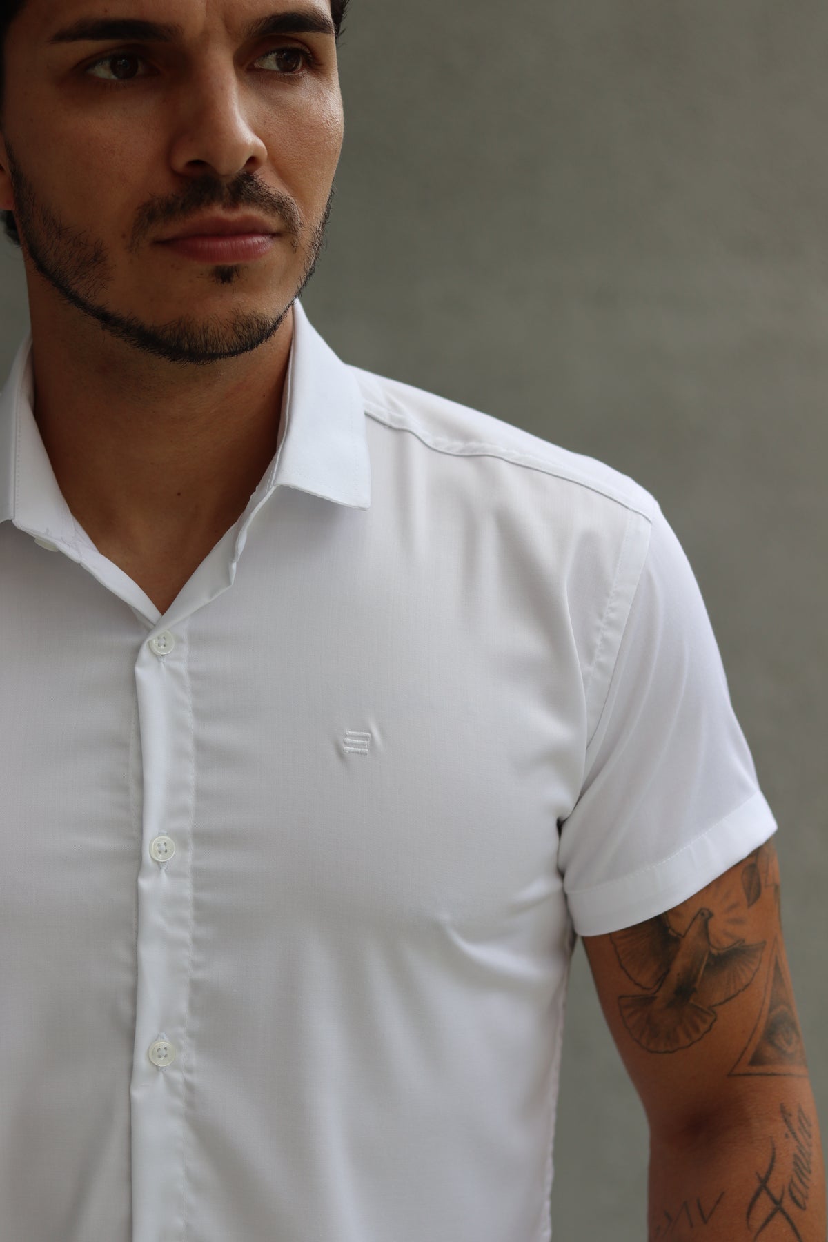 Camisa Fibra de Bambu Manga Curta Happen