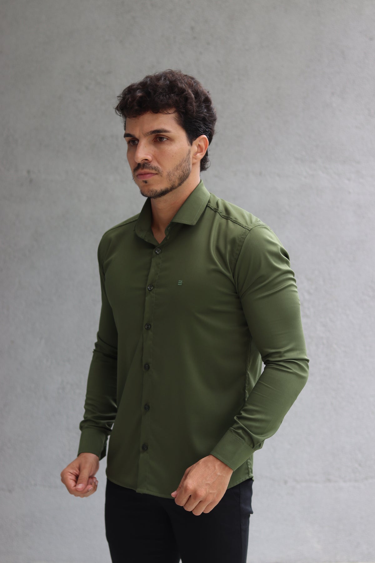 Camisa Fibra de Bambu Manga Longa Happen
