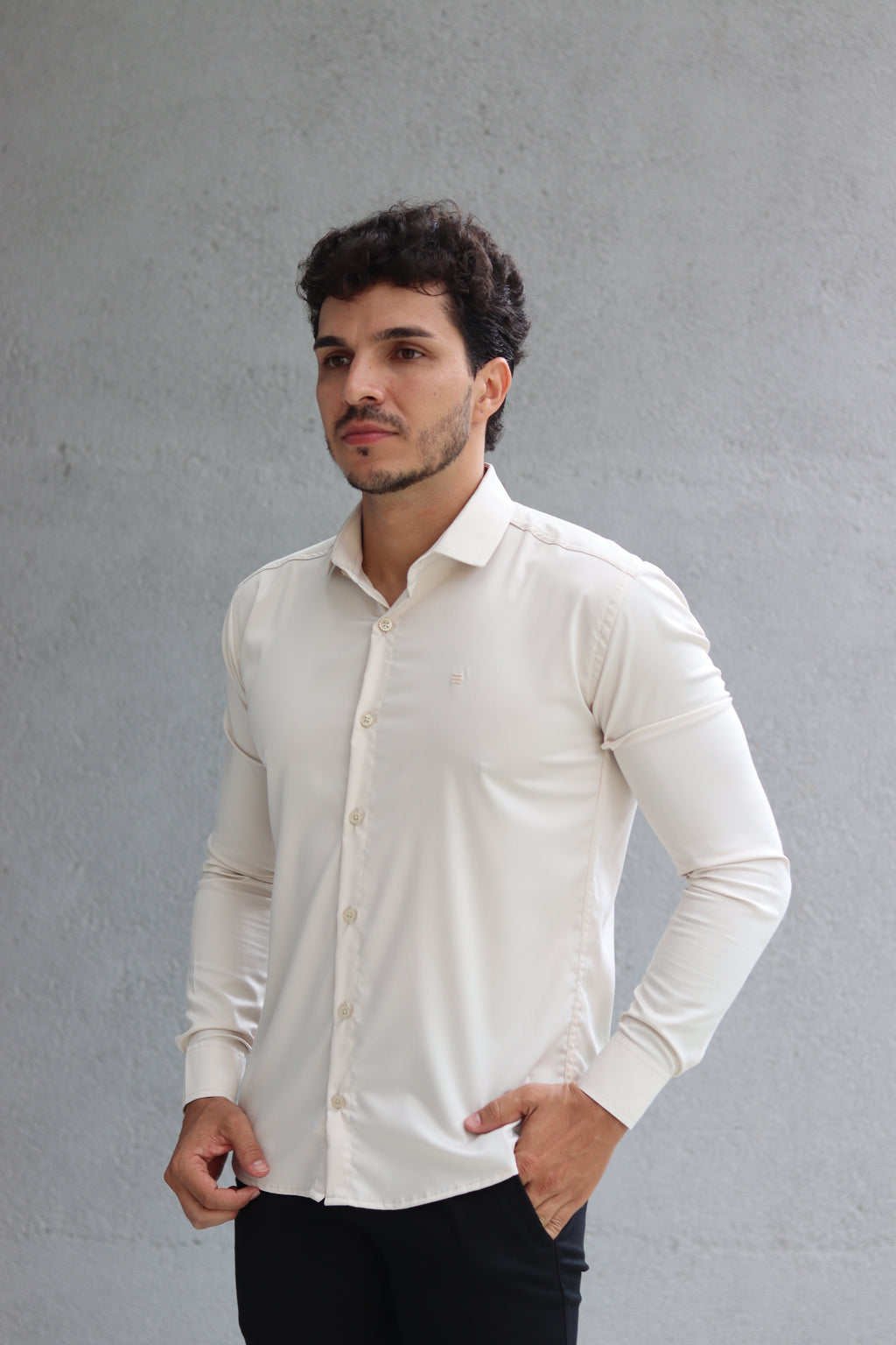 Camisa Fibra de Bambu Manga Longa Happen