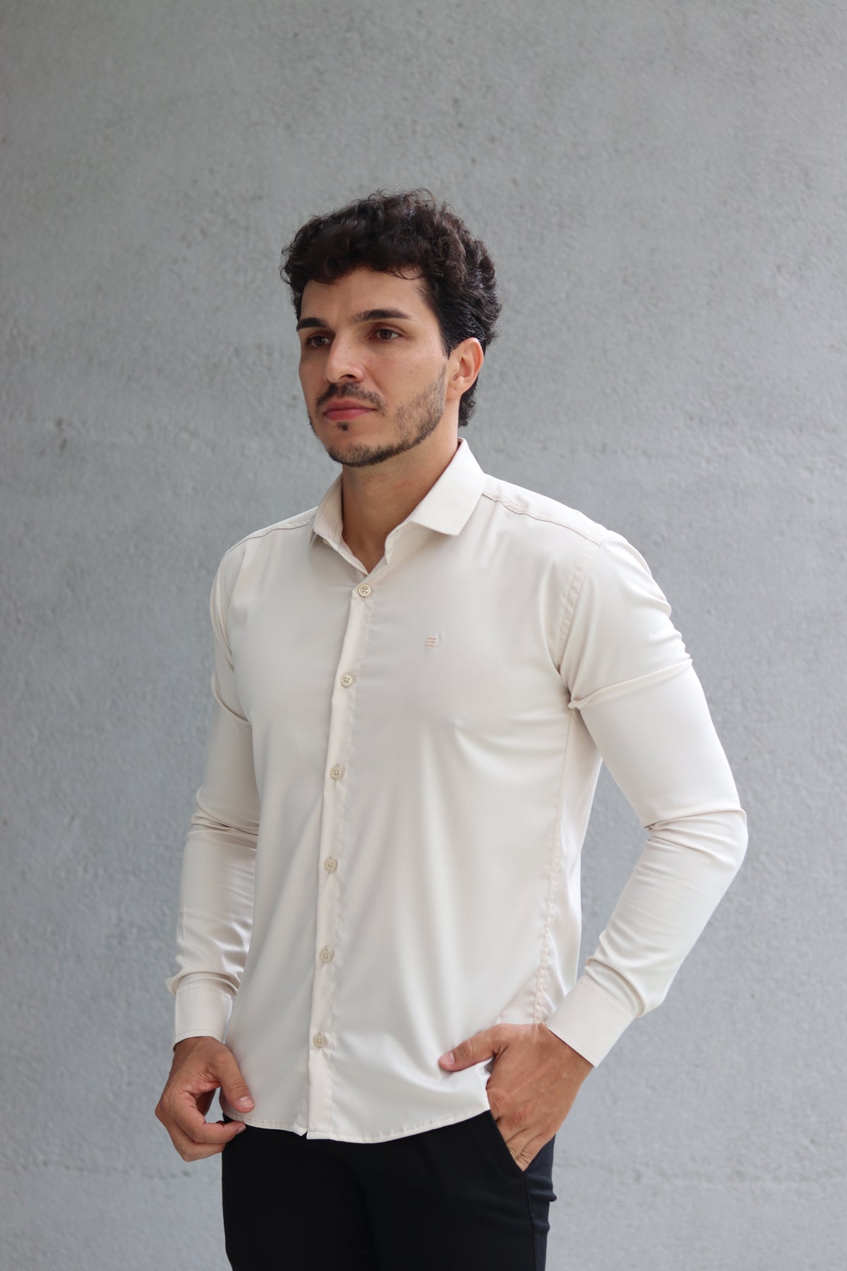 Camisa Fibra de Bambu Manga Longa Happen