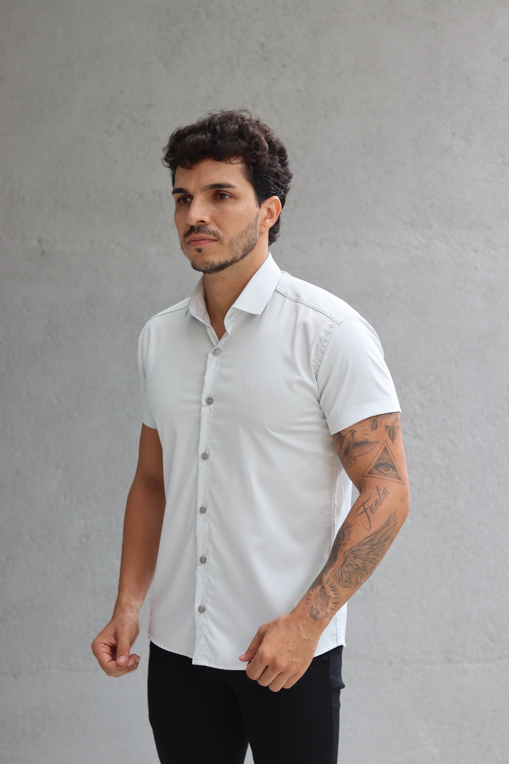 Camisa Fibra de Bambu Manga Curta Happen