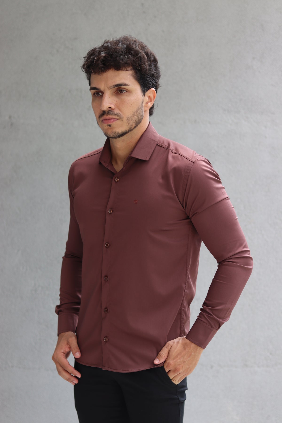 Camisa Fibra de Bambu Manga Longa Happen