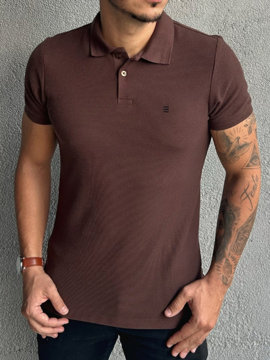 Camiseta Polo Texturizada Happen