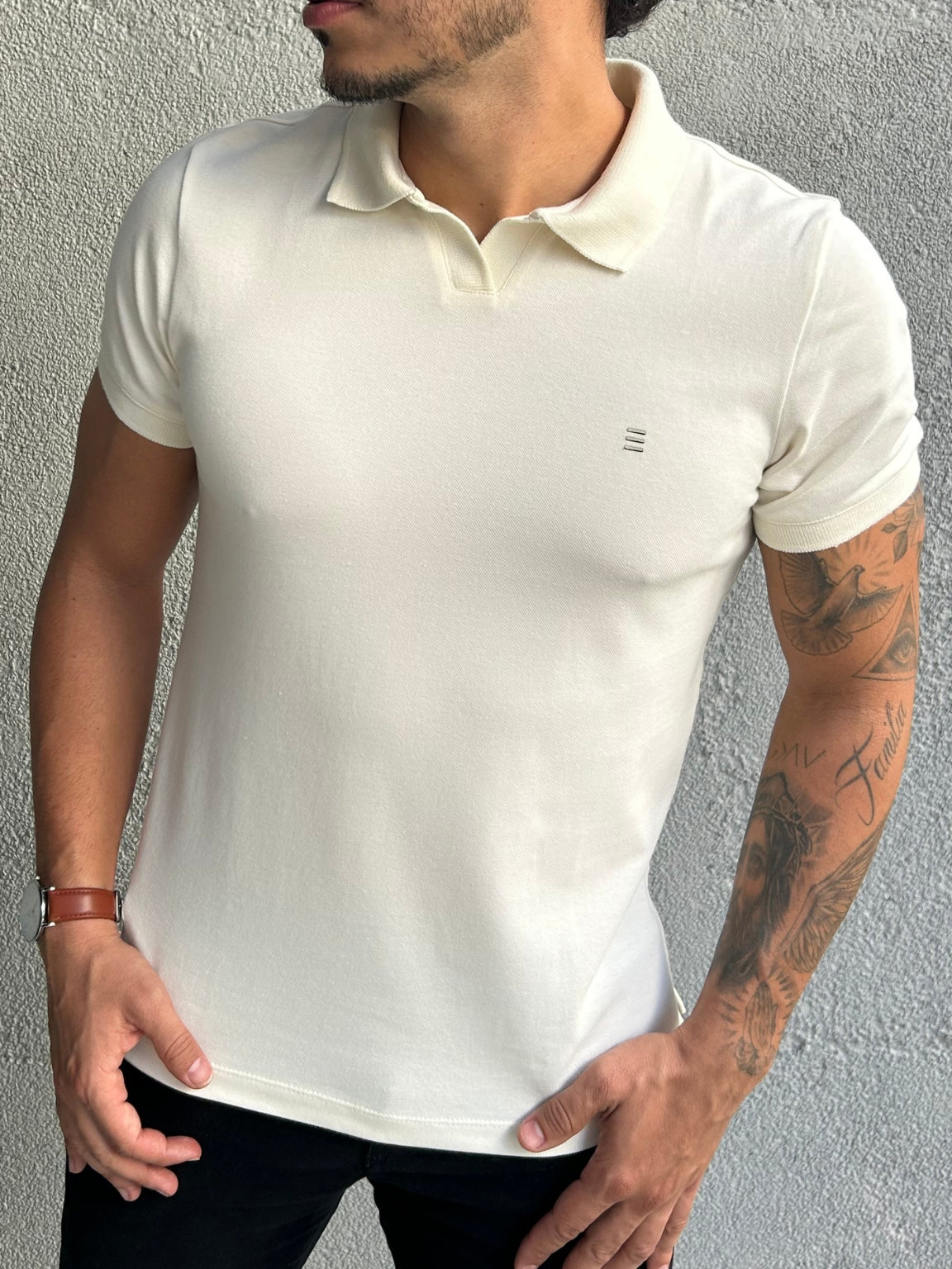 Camiseta Polo Gola Italiana Happen