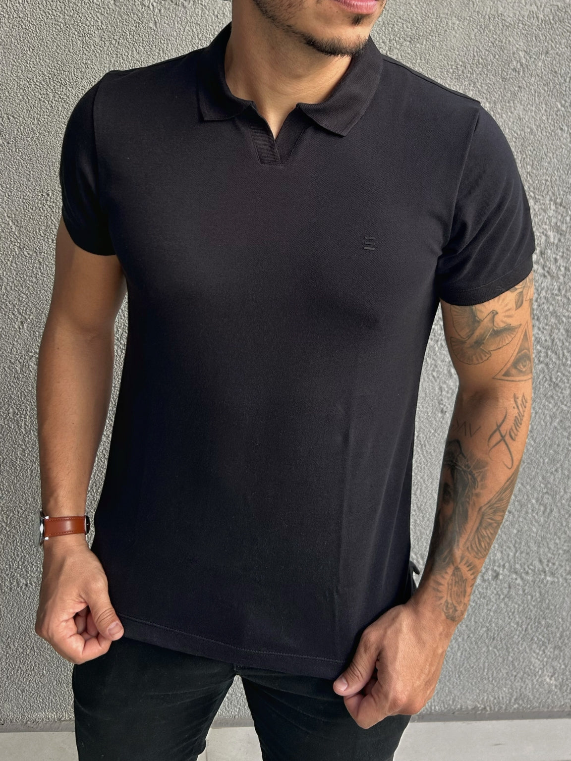 Camiseta Polo Gola Italiana Happen